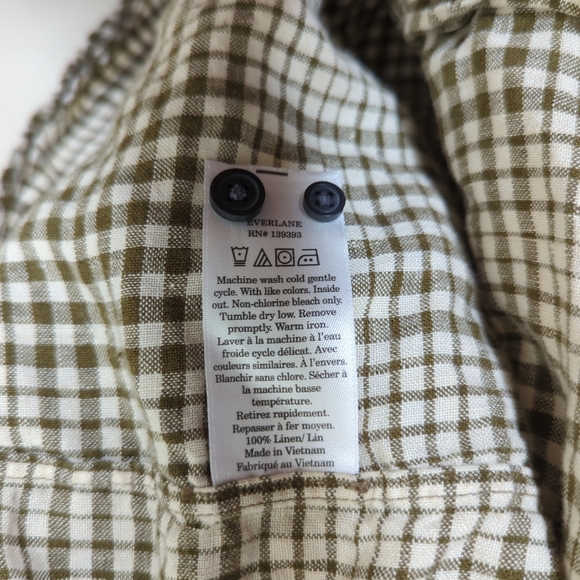 Everlane Men's Shirt Beige Short Sleeve Button Down 100% Linen Size XL - Picture 3 of 6
